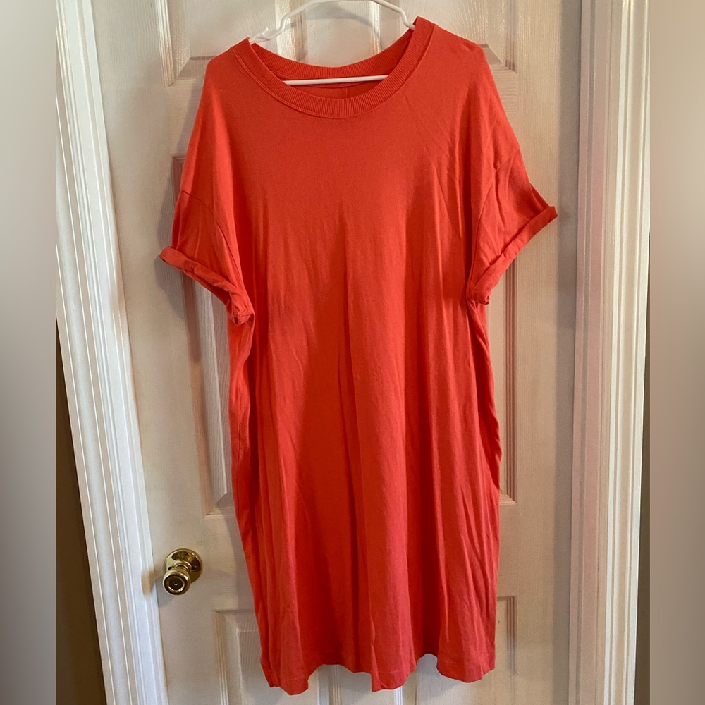 Time and Tru Bright Salmon Mini Dress